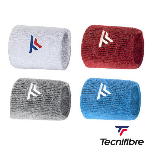 Bracelets de poignet anti-transpiration Tecnifibre Cardinal – taille extra large